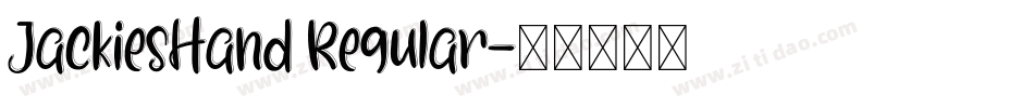 JackiesHand Regular字体转换